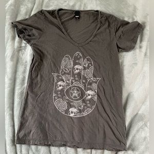 Grey Scoop Neck Women’s Obey T-shirt